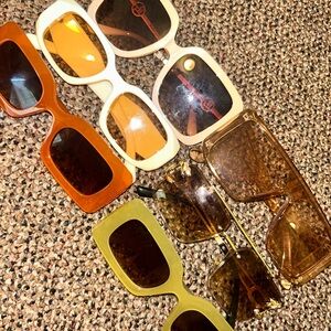 Trendy Square Sunglasses Set